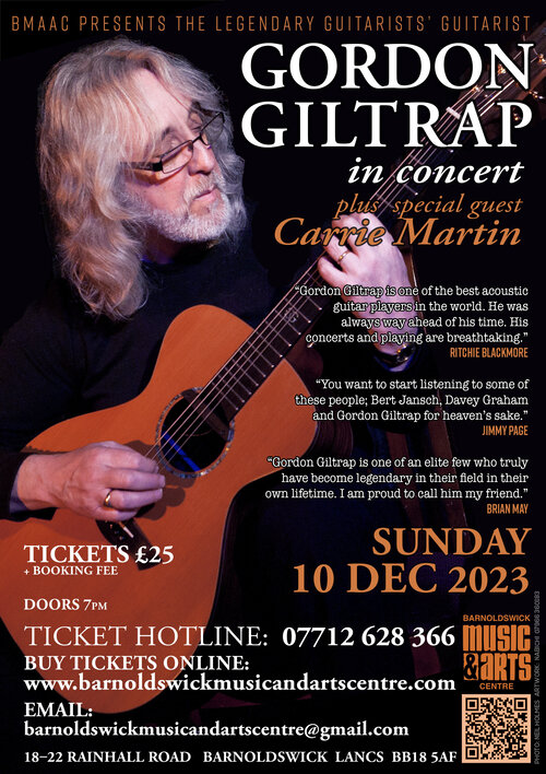 Gordon Giltrap in concert nbspwith special guest Carrie Martin