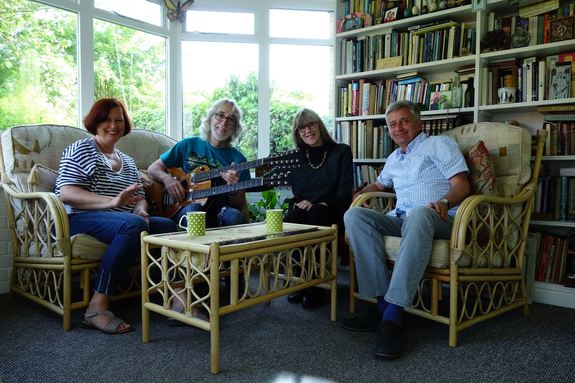 Guitarist Gordon Giltrap with wife Hilary and Piotr and Ania Wargan